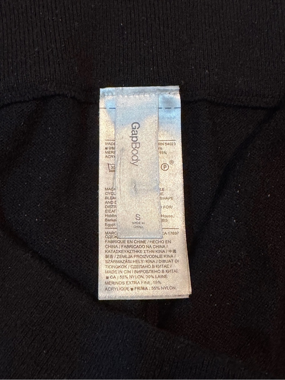 GAP Black Knit Leggings with Monochrome Fair Isle Cuffs - Picture 3 of 5